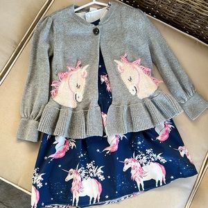 Little girl dress and sweater